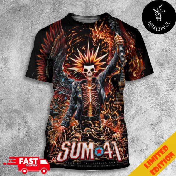 Sum 41’s Last Shows In Toronto Canada At The Scotiabank Arena Tour Of The Setting Sum January 28 And 30 2025 Limited Poster All Over Print T-Shirt