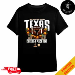 Texas Longhorns College Football Playoff 2025 Chick Fil A Peach Bowl NCAAF Season 2024-2025 Logo Champions Merchandise T-Shirt