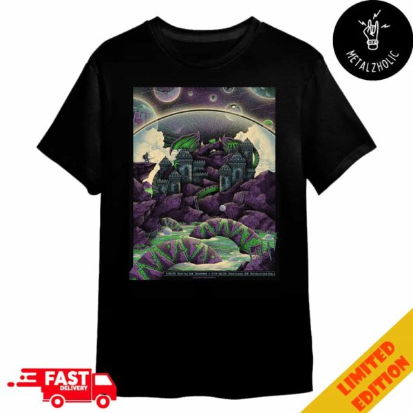 The Disco Biscuits 16 January At Seattle WA Showbox And 17-18 January At Portland OR Revolution Hall 2025 Shows Dragon Eye’s Poster Limited Edition Merchandise T-Shirt