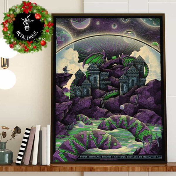 The Disco Biscuits 16 January At Seattle WA Showbox And 17-18 January At Portland OR Revolution Hall 2025 Shows Dragon Eye’s Poster Limited Edition Poster Canvas