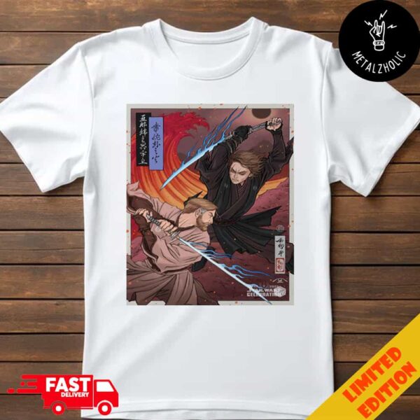 Anakin vs Obi-Wan Official Art For Star Wars Celebration Japan 2025 Created By Japanese Artist TAKUMI T-Shirt