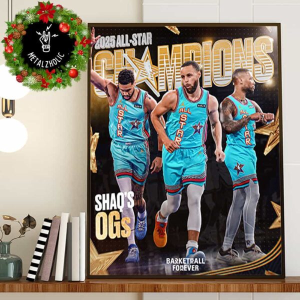 Basketball Forever Cover Shaq’s OGs Are The 2025 All-Star Champions Poster Canvas