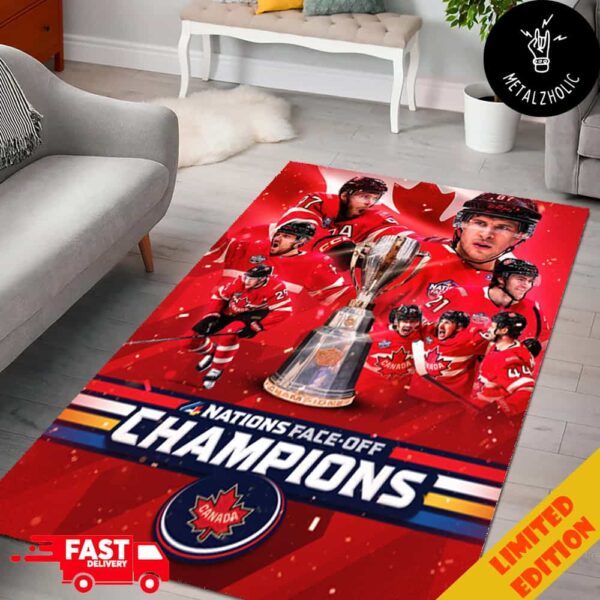 Canada Are 4Nations Face-Off Champions NHL 2025 Home Decor Rug Carpet