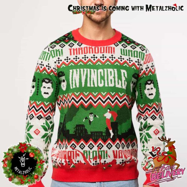 Invincible Holiday Gift By Skybound Merch Christmas Gift Ugly Sweater