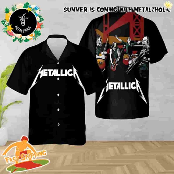 Metallica Golden Gate Rock Summer Heavy Metal Band Hawaiian Shirt