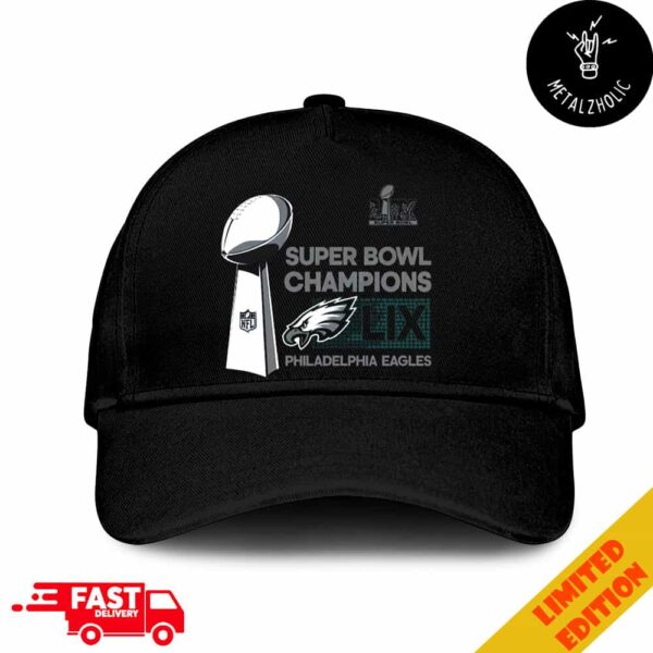 Philadelphia Eagles Super Bowl LIX Champions Locker Room Trophy Collection NFL Season 2024-2025 Merch Hat Cap