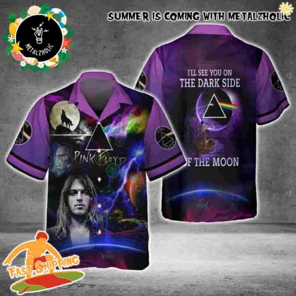 Pink Floyd The Dark Side Of The Moon Galaxy Pattern Hawaiian Shirt And Beach Short