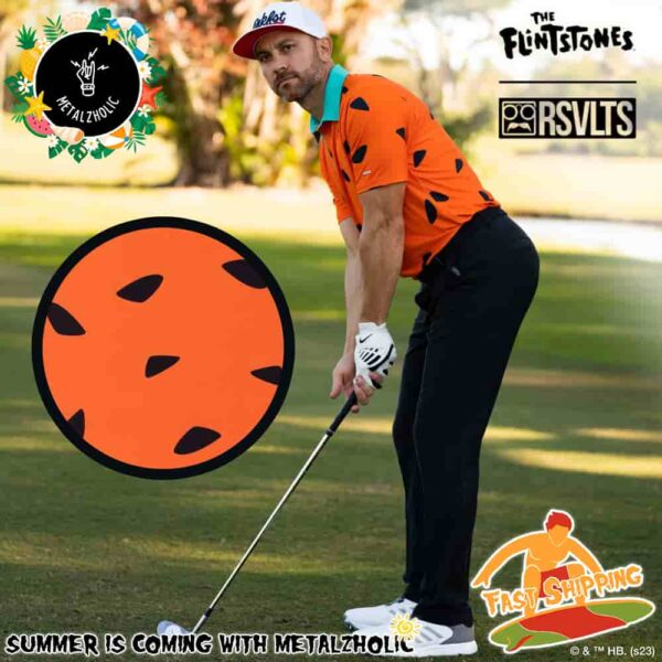 RSVLTS Summer Collections The Flintstones Flop Shot Freddy Polo Shirt