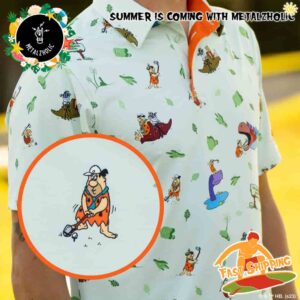 RSVLTS Summer Collections The Flintstones Loyal Order Of Dinosaurs’ Tourney Polo Shirt