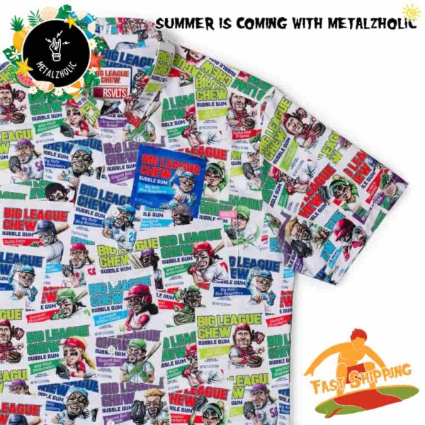 RSVLTS Summer Limited Big League Chew Fresh Pouches Hawaiian Shirt