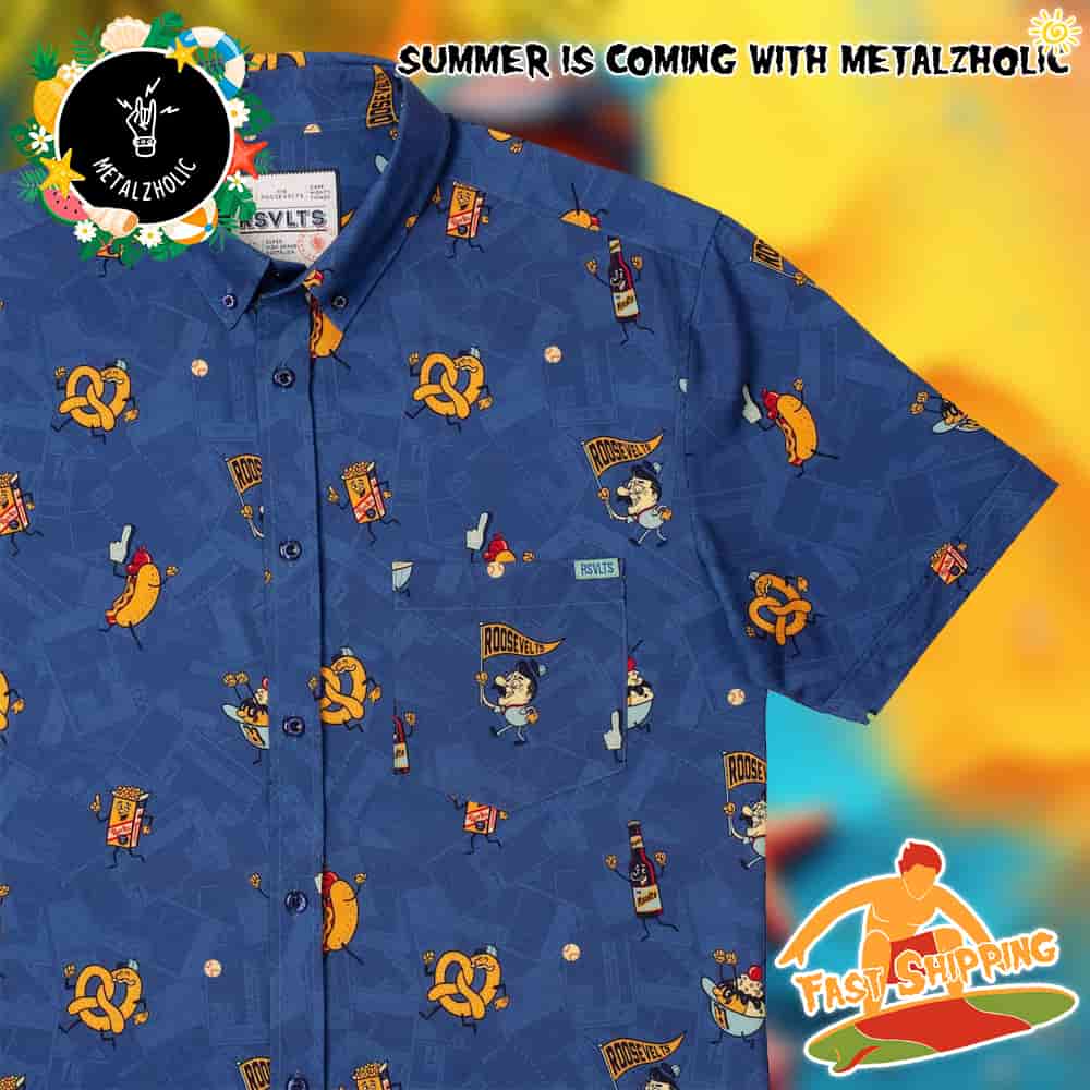 RSVLTS Summer Limited Bleacher Bites Hawaiian Shirt RSVLTS Summer Limited Bleacher Bites Hawaiian Shirt
