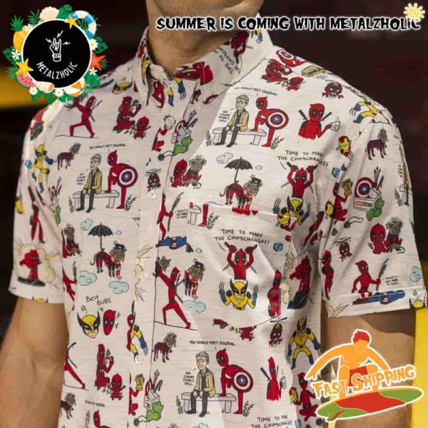 RSVLTS Summer Limited Deadpool And Wolverine Wade’s World Hawaiian Shirt And Beach Short