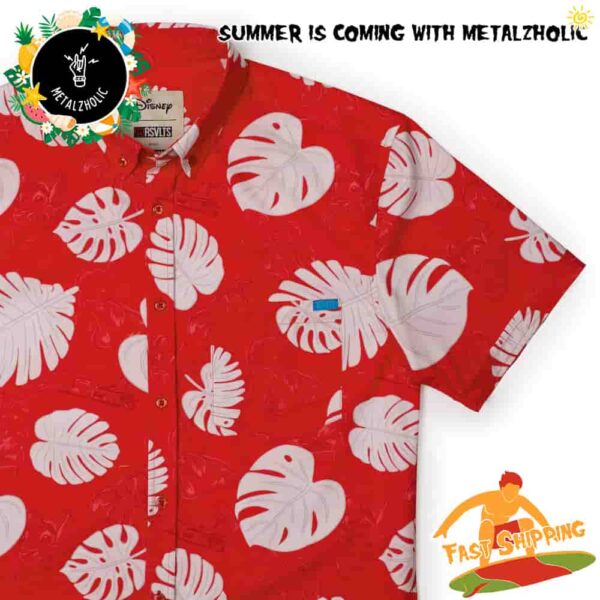 RSVLTS Summer Limited Disney Lilo And Stitch He Mele No Lilo Hawaiian Shirt And Beach Short