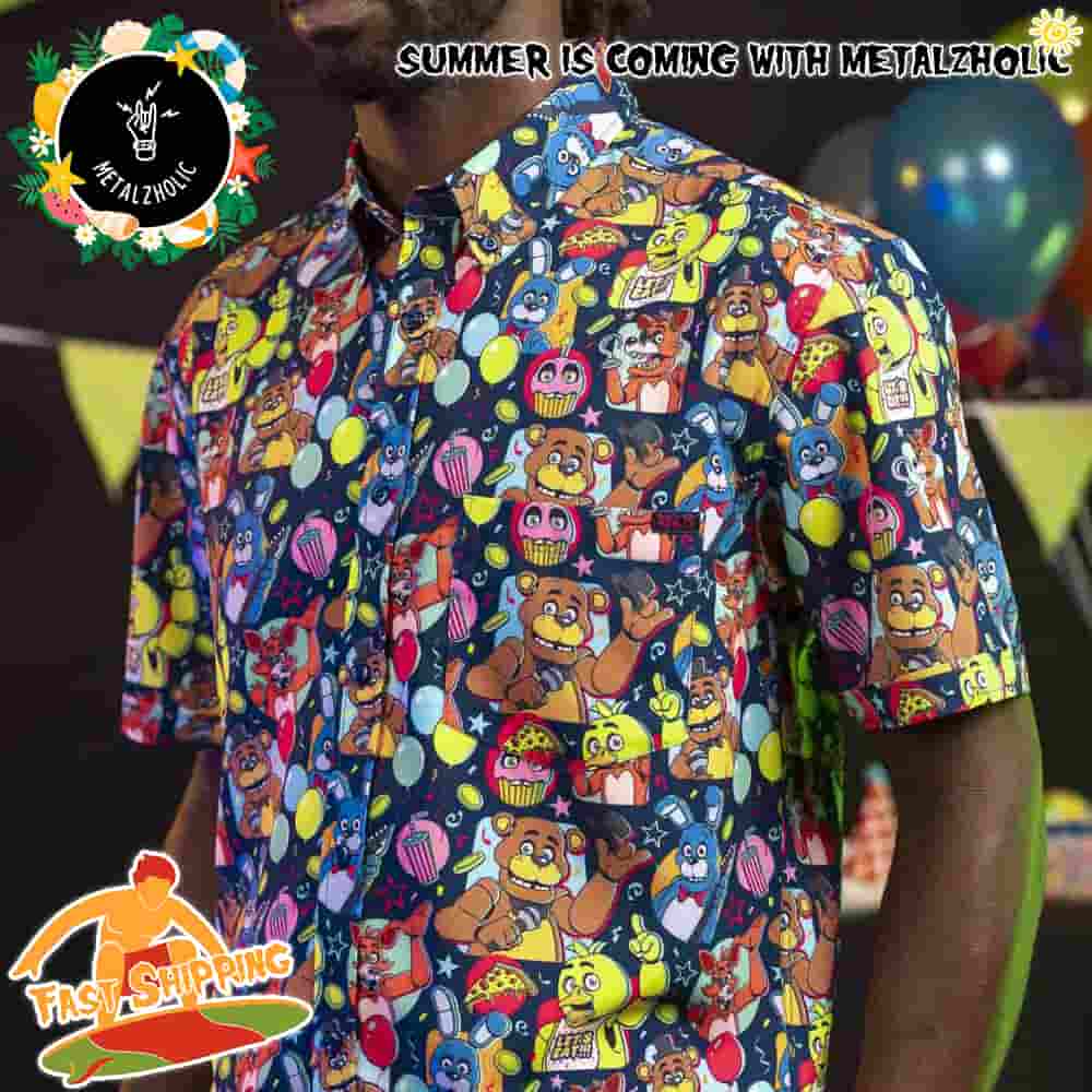 RSVLTS Summer Limited Five Nights At Freddy's Fantasy And Fun Hawaiian Shirt And Beach Short RSVLTS Summer Limited Five Nights At Freddy's Fantasy And Fun Hawaiian Shirt And Beach Short