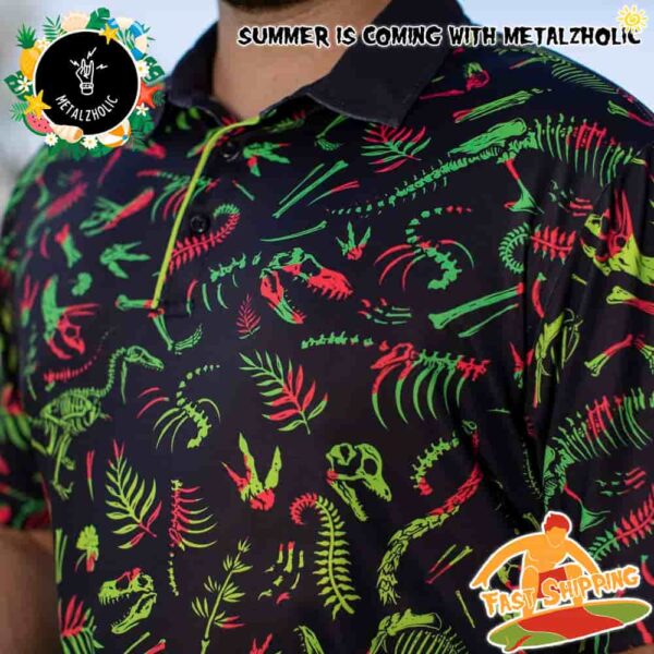 RSVLTS Summer Limited Jurassic Park Fossil Records Polo Shirt
