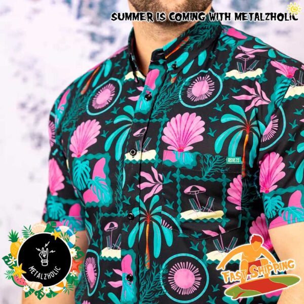 RSVLTS Summer Limited Miami Vibes Hawaiian Shirt And Beach Short