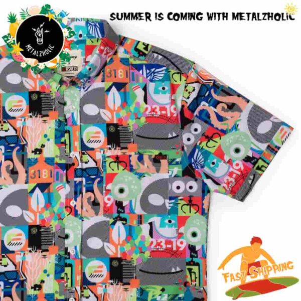 RSVLTS Summer Limited Pixar Far Out Mashup Hawaiian Shirt And Beach Short