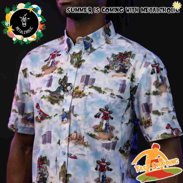 RSVLTS Summer Limited Power Rangers It’s Morphin Time Hawaiian Shirt And Beach Short