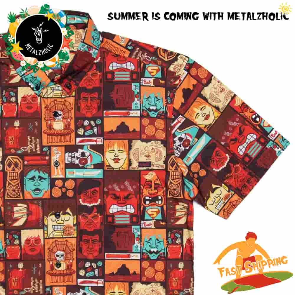 RSVLTS Summer Limited The Goonies Tiki Hawaiian Shirt And Beach Short RSVLTS Summer Limited The Goonies Tiki Hawaiian Shirt And Beach Short