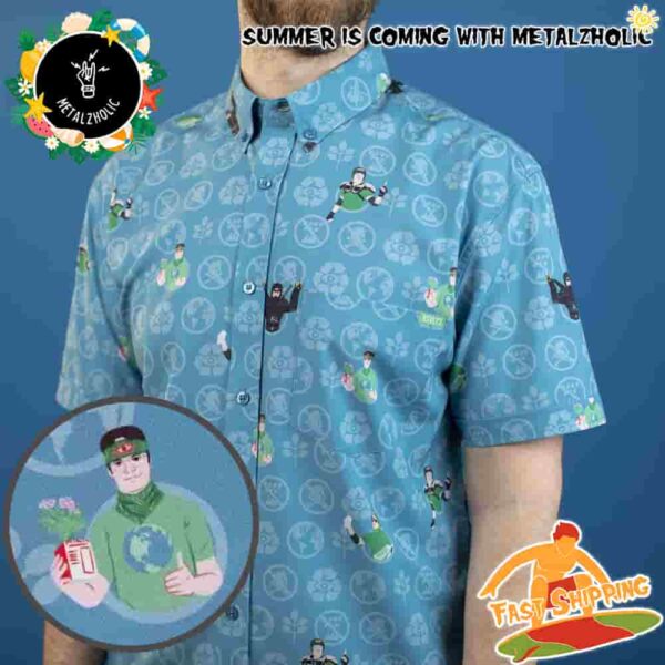 RSVLTS Summer Limited The Office Recyclops Hawaiian Shirt And Beach Short