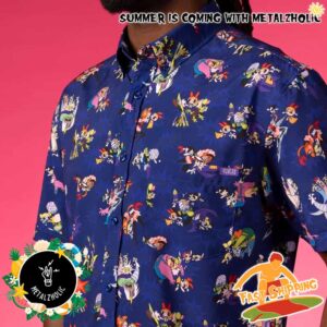 RSVLTS Summer Limited The Powerpuff Girls Pow-Erpuff Girls Hawaiian Shirt And Beach Short