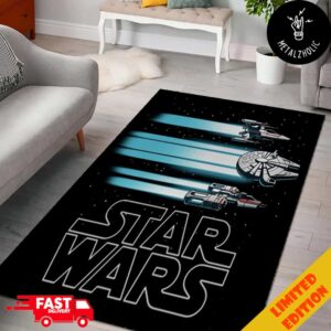 Star Wars Millennium Falcon x Imperial Star Destroyer Spacecraft Racing Home Decor Rug Carpet