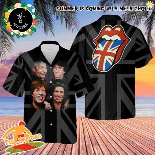 The Rolling Stones In United Kingdom’s Flag Summer Hawaiian Shirt