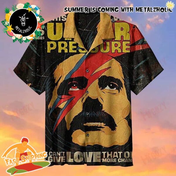 Vintage Queen Band Under Pressure Summer Collection For Fans Hawaiian Shirt And Beach Short