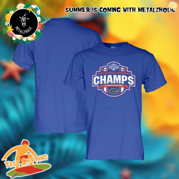 Florida Gators 2025 SEC Men’s Basketball Conference Tournament Champions Locker Room T-Shirt