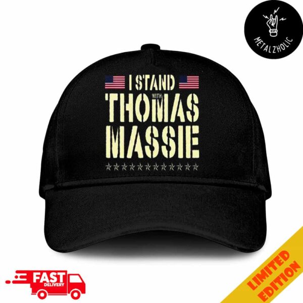 I Stand With Thomas Massie American Flag Hat-Cap