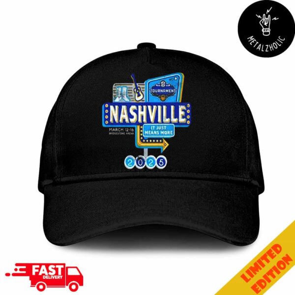 It Just Means More SEC Men’s Basketball Tournament 2025 At Nashville March 12-16 At Bridgestone Arena Logo Hat Cap