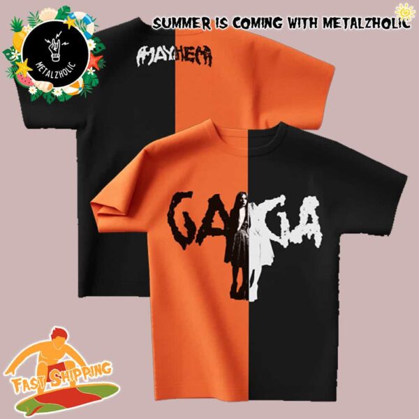 Lady Gaga Mayhem Collections Merchandise 2025 Split All Over Print T-Shirt Long Sleeve Hoodie