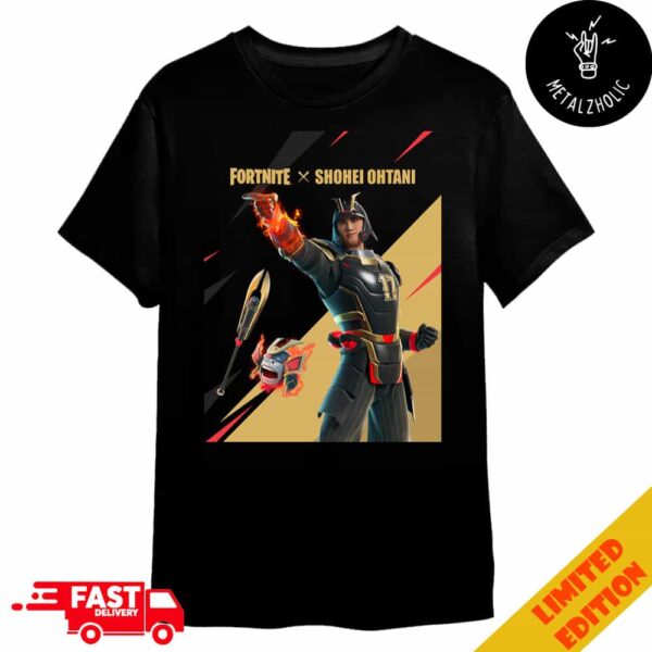 MLB Collaborations 2025 Fortnite x Shohei Ohtani Samurai Outfit Poster Merchandise T-Shirt