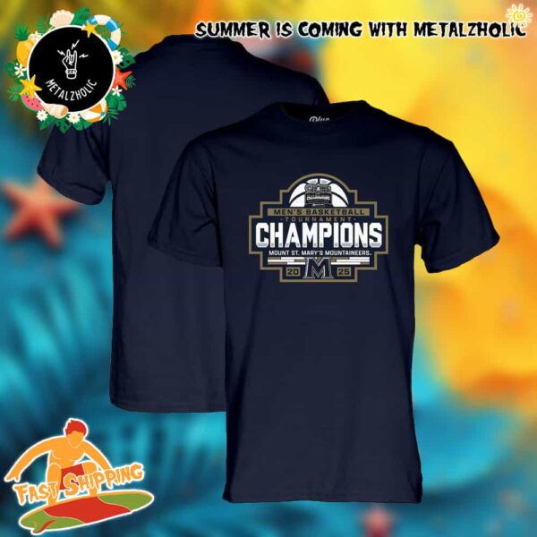 Mount St Mary’s 2025 MAAC Men’s Basketball Conference Tournament Champions T-Shirt