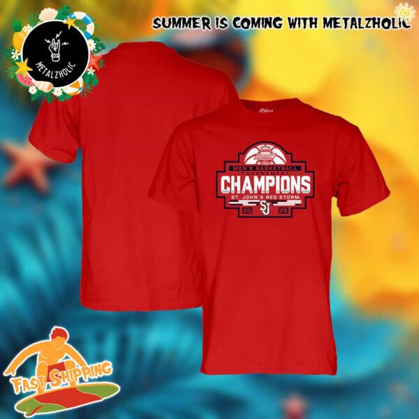 St John’s Red Storm 2025 Big East Men’s Basketball Conference Tournament Champions T-Shirt