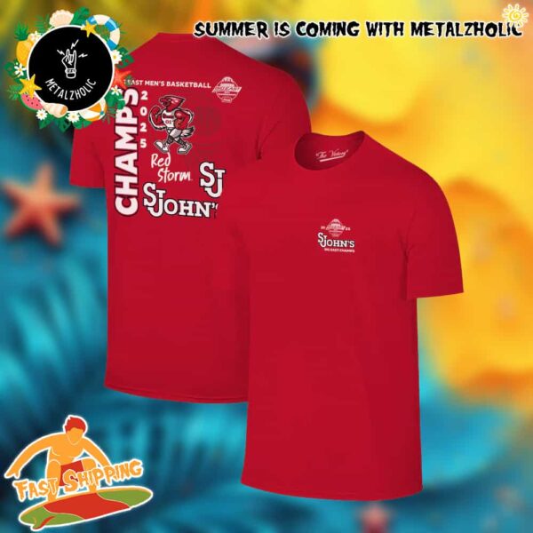 St John’s Red Storm The Victory 2025 Big East Men’s Basketball Conference Tournament Champions T-Shirt