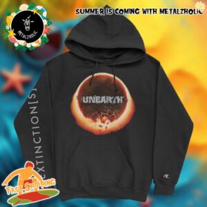 Unearth Official New Merchandise 2025 Extinctions All Over Print Hoodie T-Shirt