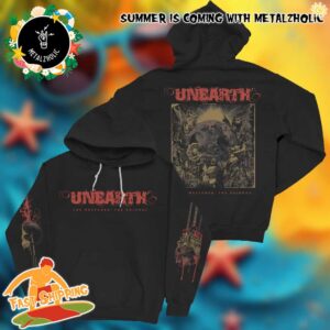 Unearth Official New Merchandise 2025 The Wretched The Ruinous Album All Over Print Hoodie T-Shirt