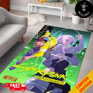 Cyberpunk Poster New Anime Project Edgerunners Netflix Series Home Decor Rug Carpet