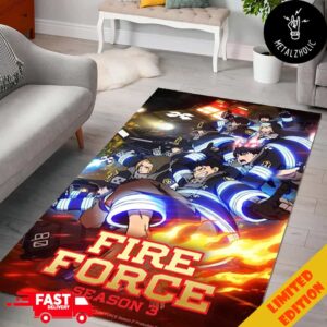Fire Force Season 3 Part 1 2025 Poster Anime Movie Home Decor Rug Carpet